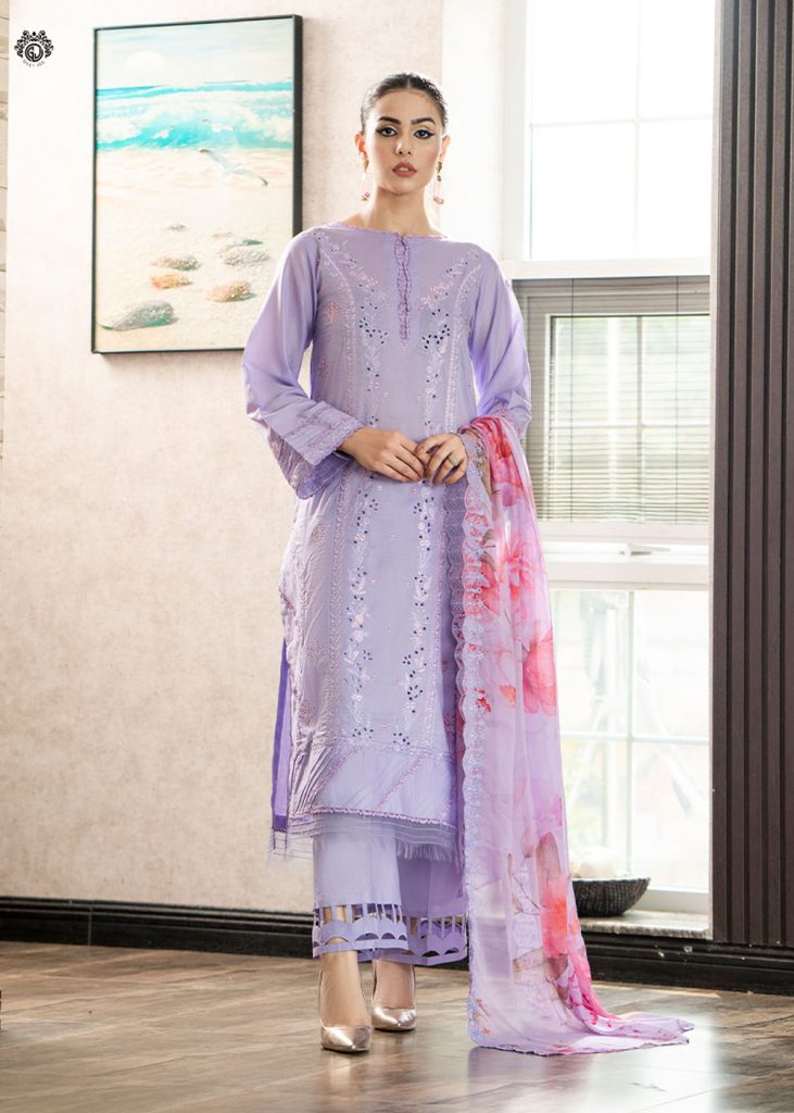 GullJee Lawn Sale - Qala Luxury Embroidered Lawn Collection GQL2301A11 - Askani Group