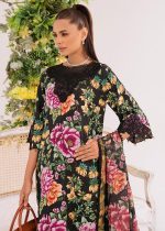 Premium Quality 3-Piece Unstitched Printed Embroidered Lawn by Faiza Faisal - Dahlia French Garden - Askani Group