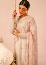 Cross Stitch Online Sale Ivory Cream 3-Piece Luxury Embroidered Lawn Suit - Askani Group