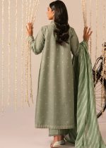 Cross Stitch Sage Green 3-Piece Luxury Embroidered Lawn Suit - Askani Group