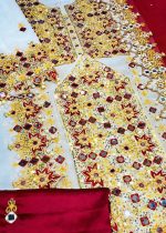 Askani Group Balochi Dress Party Wear 3-Piece Unstitched Premium Embroidered Luxury Chiffon Suit -AGC-BTD-W-046