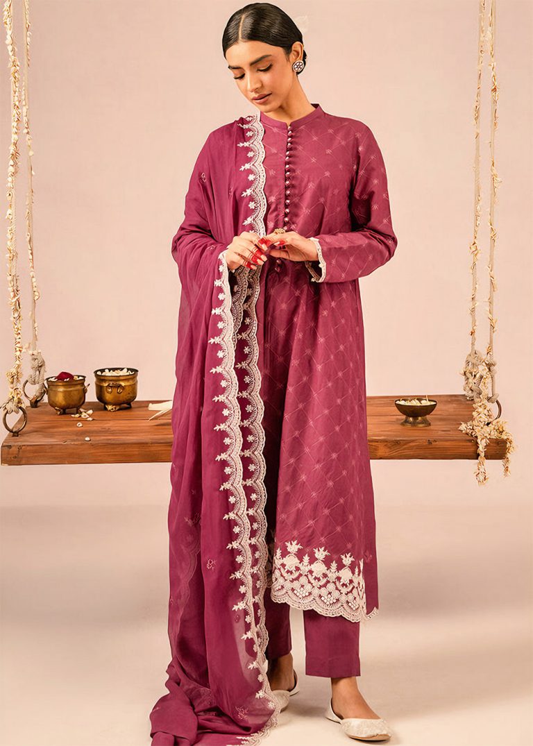 Cross Stitch Violet Quartz 3-Piece Luxury Embroidered Lawn Suit -Askani Group