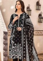 Gul Ahmed 3-Piece Embroidered Lawn Suit B-32036 A Stunning Black Dress Design - Askani Group