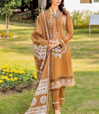 Gul Ahmed Dress Design 3-Piece Embroidered Lawn Unstitched Printed Suit CL-32115 - Askani Group
