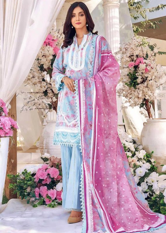 Gul Ahmed Dress Design 3-Piece Lawn Unstitched Digital Lacquer Printed Suit CL-32376 - Askani Group