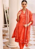 Gul Ahmed Shalwar Kameez Design 3-Piece Embroidered Lawn Unstitched Suit With Denting Lawn Dupatta DN-32022 - Askani Group
