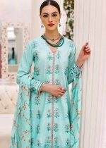 Gul Ahmed Shalwar Kameez Design 3-Piece Lawn Unstitched Suit With Embroidered Digital Printed Denting Lawn Dupatta DN-32066 - Askani Group