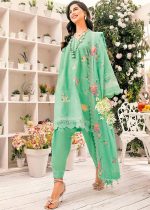 Gul Ahmed Shawar Kameez Design 3-Piece Embroidered Lawn Unstitched Lacquer Printed Suit With Embroidered Denting Lawn Dupatta DN-32009 - Askani Group