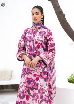 Gulljee Sale 3-Piece Unstitched Luxury Digital Printed Boring Embroidered Lawn with Bamber Chiffon Embroidered Cut-work GZI2407A11 - Askani Group