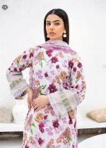 Gulljee Sale 3-Piece Unstitched Luxury Digital Printed Boring Embroidered Lawn with Bamber Chiffon Embroidered Cut-work - GZI2407A2 - Askani Group