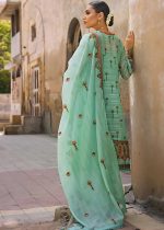 Gul Ahmed 3-Piece Embroidered Digital Printed Paper Cotton Sequins Unstitched Suit with Embroidered Stripe Cotton Silk Dupatta FE-32028 - Askani Group