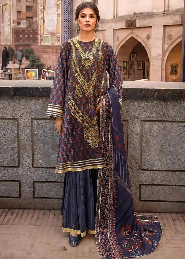 Gul Ahmed Sale 3-Piece Lawn Unstitched Foil Printed Suit CL-32445 B - Askani Group