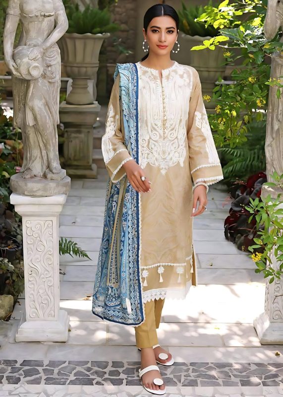 Gul Ahmed Lawn Sale 3-Piece Embroidered Lawn Unstitched Printed Suit CL-32138 - Askani Group