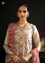 Gulljee Pakistani Party Wear Dresses 3-Piece Unstitched Luxury Leather Linen Self Jacquard Boring Heavy Embroidered Suit GD2301A7 - Askani Group