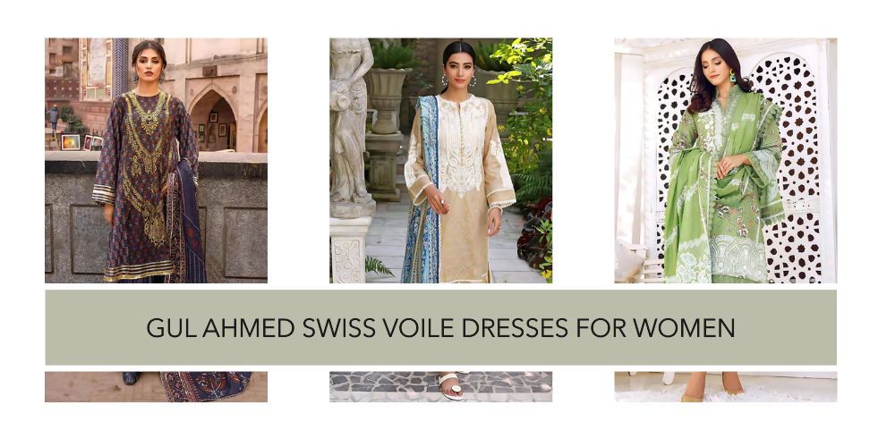 Gul Ahmed Swiss Voile Dresses for Women