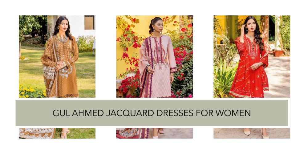 gul ahmed jacquard dresses