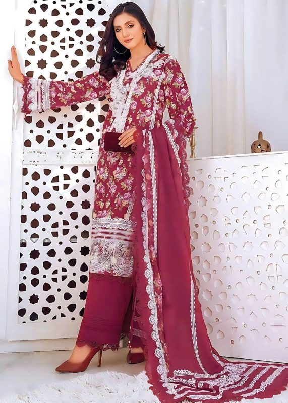 Gul Ahmed New Arrival 3-Piece Lawn Unstitched Digital Lacquer Printed Suit CL-32378 - Askani Group