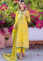 Gul Ahmed New Arrival 3-Piece Unstitched Gold & Lacquer Printed Lawn Suit CL-32121 - Askani Group