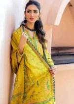 Gul Ahmed New Arrival 3-Piece Unstitched Gold & Lacquer Printed Lawn Suit CL-32121 - Askani Group