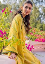 Gul Ahmed New Arrival 3-Piece Unstitched Gold & Lacquer Printed Lawn Suit CL-32121 - Askani Group