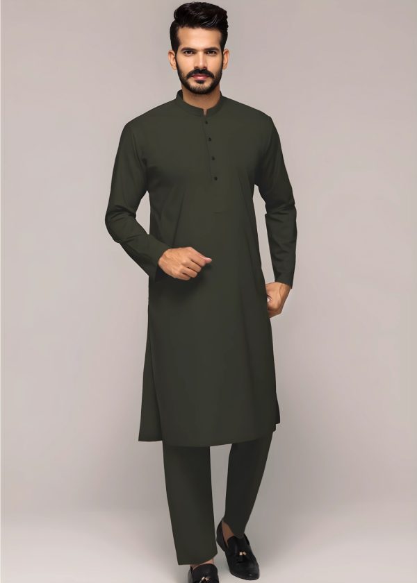 Gul Ahmed Men Collection Kai Green Cotton Unstitched Fabric Cool Breeze Ultra Soft Finish Suit - Askani Group