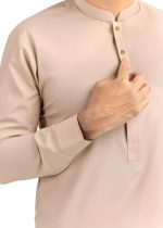 Gul Ahmed Men Collection Light Beige Ambassador Wash & Wear Unstitched Fabric - Askani Group