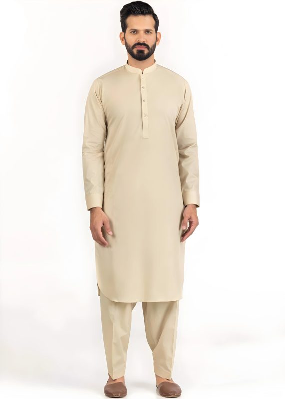 Gul Ahmed Men Collection Light Stone Cotton Unstitched Fabric GUL VEROSSA Suit - Askani Group