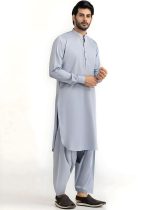 Gul Ahmed Men Collection Silver Grey Ambassador Wash & Wear Unstitched Fabric - Askani Group