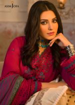 Asim Jofa New Collection 3-Piece Embroidered Unstitched Luxury Lawn Shirt with Printed Chiffon Dupatta – AJPR-16 - Askani Group