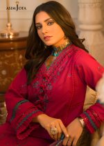 Asim Jofa New Collection 3-Piece Embroidered Unstitched Luxury Lawn Shirt with Printed Chiffon Dupatta – AJPR-16 - Askani Group