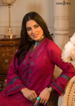 Asim Jofa New Collection 3-Piece Embroidered Unstitched Luxury Lawn Shirt with Printed Chiffon Dupatta – AJPR-16 - Askani Group