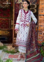 Asim Jofa New Collection 3-Piece Embroidered Unstitched Luxury Lawn Shirt with Printed Chiffon Dupatta – AJPR-17 - Askani Group