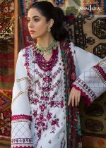 Asim Jofa New Collection 3-Piece Embroidered Unstitched Luxury Lawn Shirt with Printed Chiffon Dupatta – AJPR-17 - Askani Group
