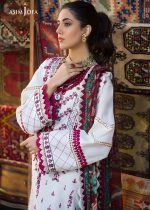 Asim Jofa New Collection 3-Piece Embroidered Unstitched Luxury Lawn Shirt with Printed Chiffon Dupatta – AJPR-17 - Askani Group