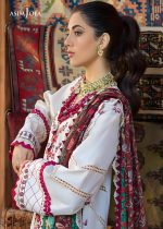Asim Jofa New Collection 3-Piece Embroidered Unstitched Luxury Lawn Shirt with Printed Chiffon Dupatta – AJPR-17 - Askani Group