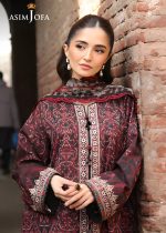 Asim Jofa New Collection 3-Piece Unstitched Luxury Printed Embroidered Lawn Shirt with Digital Printed Chiffon Dupatta AJUBF-50 - Askani Group