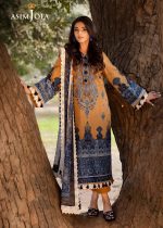 Asim Jofa New Collection 3-Piece Unstitched Luxury Printed Embroidered Lawn Shirt with Digital Printed Chiffon Dupatta AJUBJ-10 - Askani Group