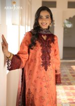 Asim Jofa New Collection 3-Piece Unstitched Luxury Printed Embroidered Lawn Shirt with Digital Printed Silk Dupatta AJUBF-43 - Askani Group