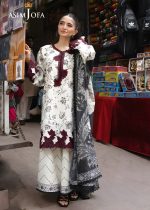 Asim Jofa New Collection 3-Piece Unstitched Luxury Printed Embroidered Lawn Shirt with Digital Printed Silk Dupatta AJUBF-52 - Askani Group