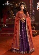 Asim Jofa New Collection Party Wear 3-Piece Unstitched Embroidered Net Shirt with Embroidered Net Dupatta AJLFF-01 - Askani Group