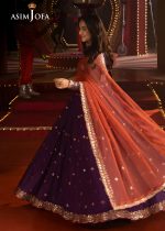 Asim Jofa New Collection Party Wear 3-Piece Unstitched Embroidered Net Shirt with Embroidered Net Dupatta AJLFF-01 - Askani Group