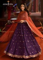 Asim Jofa New Collection Party Wear 3-Piece Unstitched Embroidered Net Shirt with Embroidered Net Dupatta AJLFF-01 - Askani Group