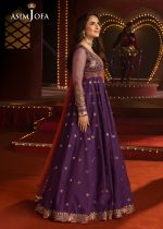 Asim Jofa New Collection Party Wear 3-Piece Unstitched Embroidered Net Shirt with Embroidered Net Dupatta AJLFF-01 - Askani Group