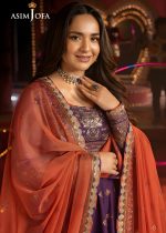 Asim Jofa New Collection Party Wear 3-Piece Unstitched Embroidered Net Shirt with Embroidered Net Dupatta AJLFF-01 - Askani Group