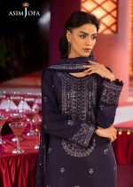 Asim Jofa Pakistani Party Wear Dress 3-Piece Unstitched Embroidered Luxury Silk Shirt with Embroidered Luxury Chiffon Dupatta AJLFF-03 - Askani Group