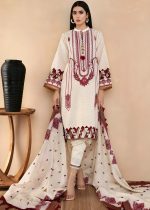 Gul Ahmed Party Wear Dress 3-Piece Unstitched Jacquard Embroidered Suit With Jacquard Lace Dobby Dupatta MJ-73 - Askani Group