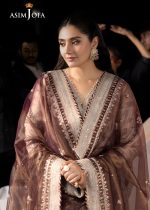 Asim Jofa Fancy Collection 3-Piece Unstitched Luxury Embroidered Zari Tissue with Luxury Embroidered Zari Check Net Dupatta AJLFF-10 - Askani Group