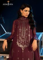 Asim Jofa Wedding Collection 3-Piece Unstitched Luxury Embroidered Chiffon Suit AJLFF-06 - Askani Group