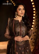Asim Jofa Fancy Collection 3-Piece Unstitched Luxury Embroidered Javeria Net with Luxury Embroidered Javeria Net Dupatta AJLFF-11 - Askani Group