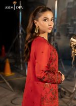 Asim Jofa Fancy Collection 2-Piece Unstitched Luxury Embroidered Paper Cotton with Luxury Silk Trouser AJLFF-12 - Askani Group